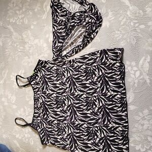 Jockey Monochrome Leaf Pattern Camisole & Panty Set